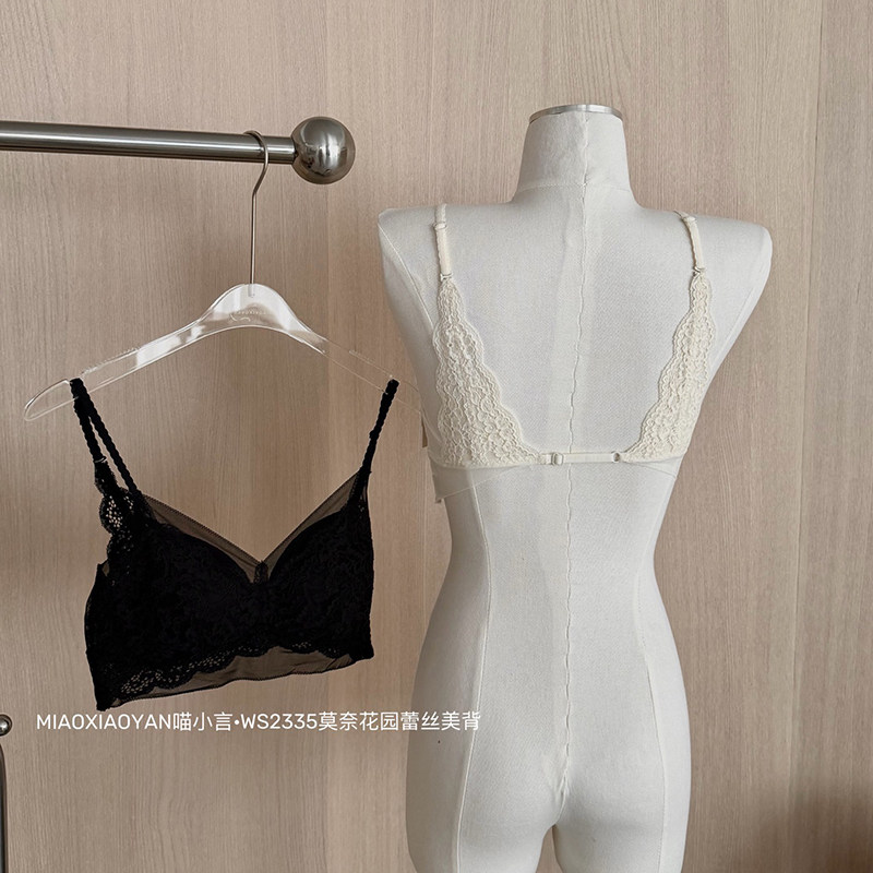 蕾丝美背抹胸内衣后背一根带文胸