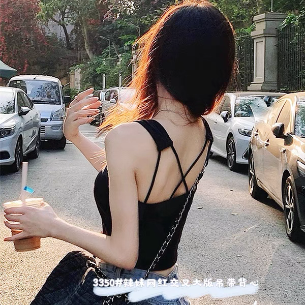 惠芝欣3350辣妹交叉美背吊带大版背心女士内搭外穿薄无袖外穿上衣,女装/女士精品,背心吊带,淘宝优惠券,粉丝福利购,淘宝优惠卷