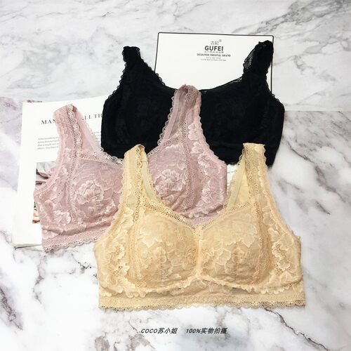 古妃9855正品睡眠文胸美背蕾丝