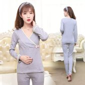 纯棉哺乳衣打底衫 哺乳睡衣春秋哺乳内衣套装 套装 清仓孕妇秋衣秋裤