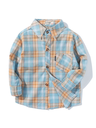 Хлопковая рубашка для мальчиков, детский осенний лонгслив, куртка, подходит для подростков