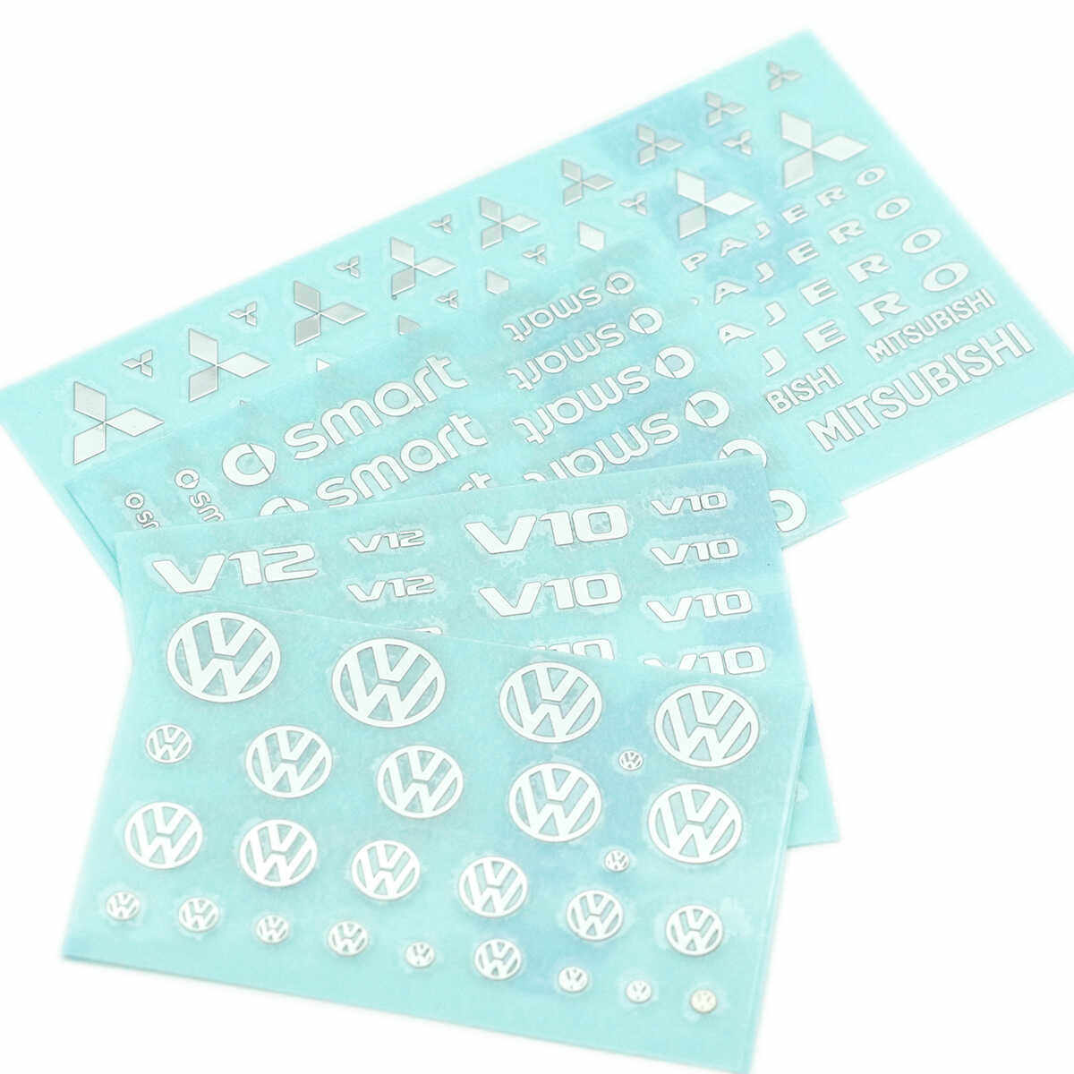 模型合金玩具 遥控汽车135 24 18大众 smart三菱 V10 V12金属贴纸