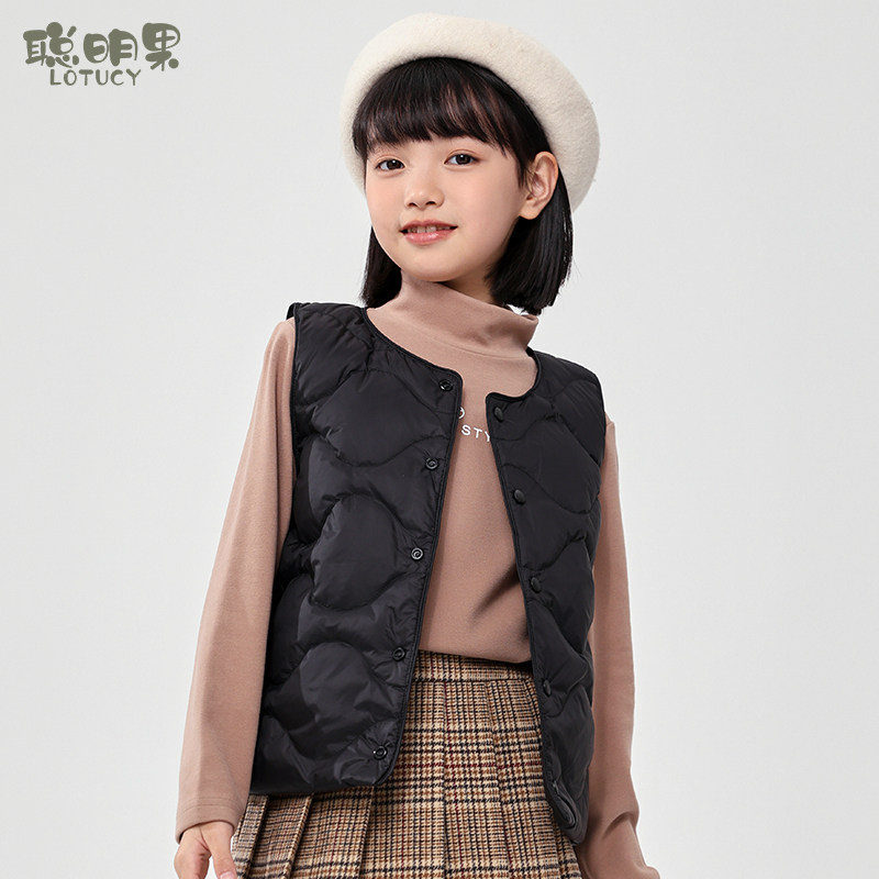 女童羽绒内胆大童冬季坎肩马甲