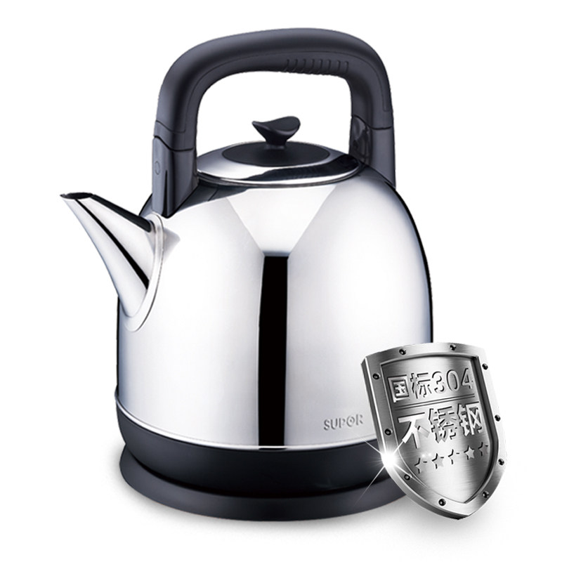 苏泊尔swf40c01a大容量电热水壶 全不锈钢内壁自动断电4l烧开水壶