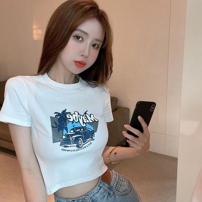 韩版ins卡通印花短袖T恤女
