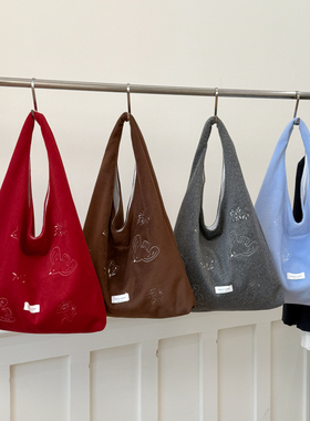 飞鸟刺绣托特包女大容量百搭单肩手提包通勤文艺HOBO包