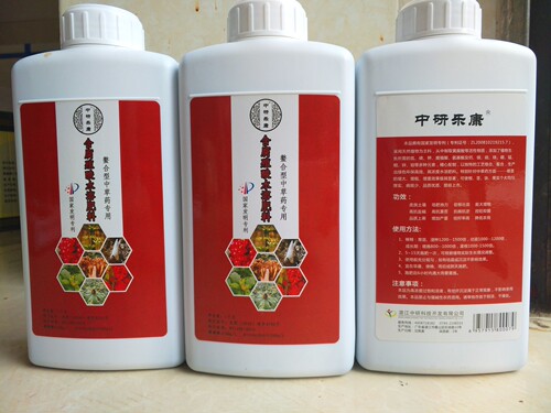 中研乐康重楼叶面肥含腐殖酸水溶肥中药材使用改良土壤提质增产