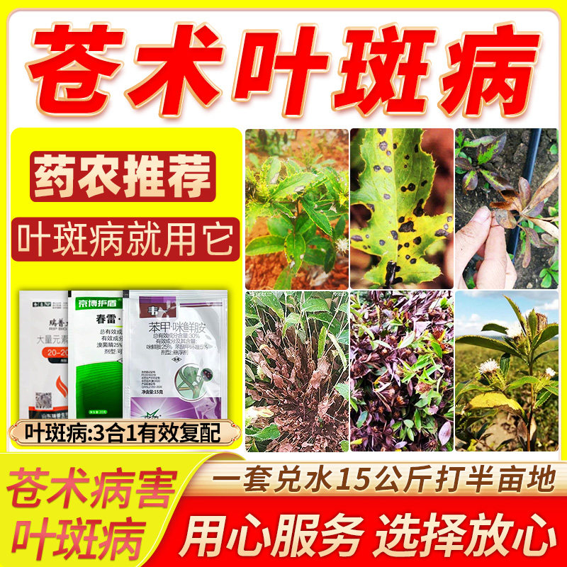 苍术叶枯病炭疽病杀菌剂预防黄精白芨药材叶枯病炭疽病安全农用