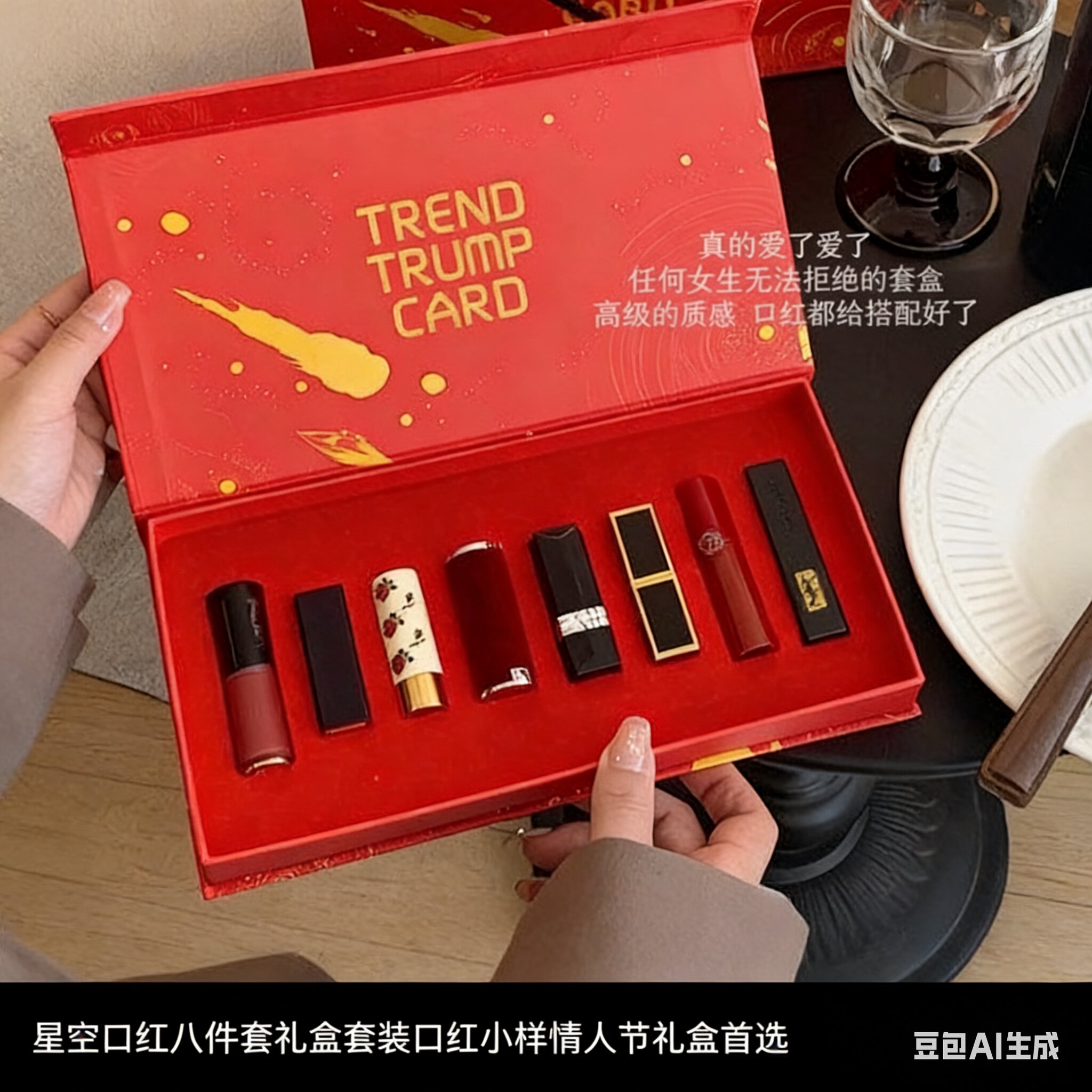 七小福口红套装小样星空八件套套装礼盒装口红小样情人节礼盒首选