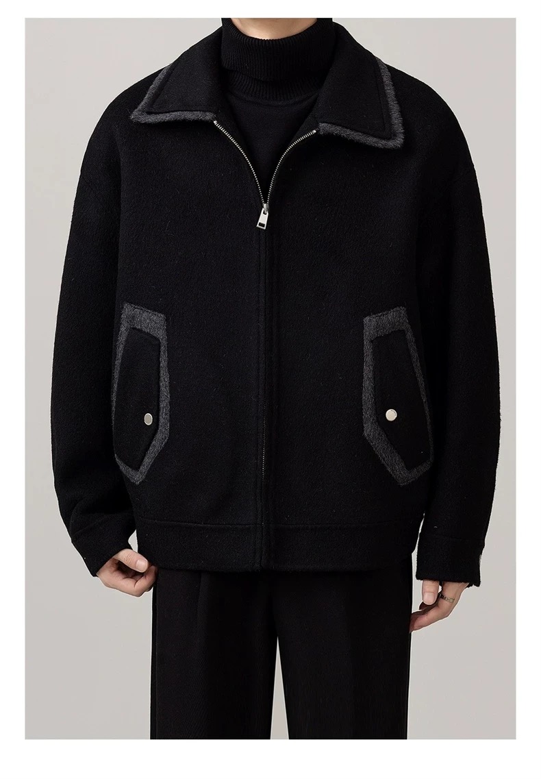 2025新款翻领夹克男士修身韩版上衣褂子网红同款休闲薄款外套