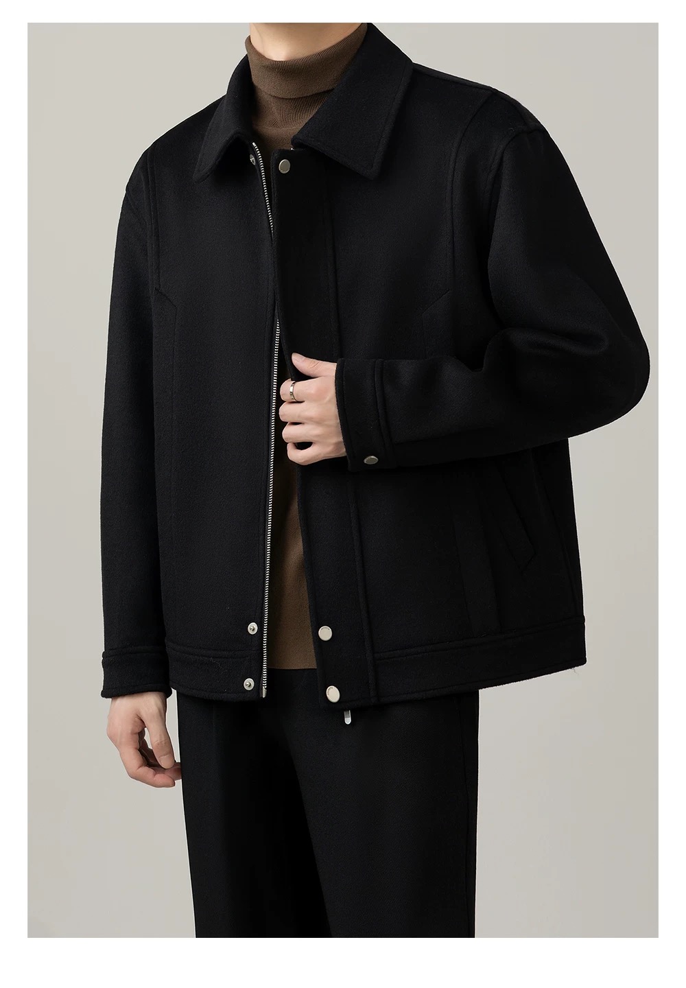 2025新款翻领夹克男士修身韩版上衣褂子网红同款休闲薄款外套