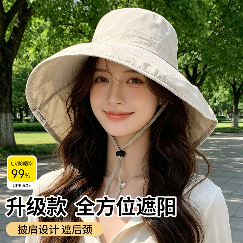 【护颈一体】披肩遮阳防晒帽图片
