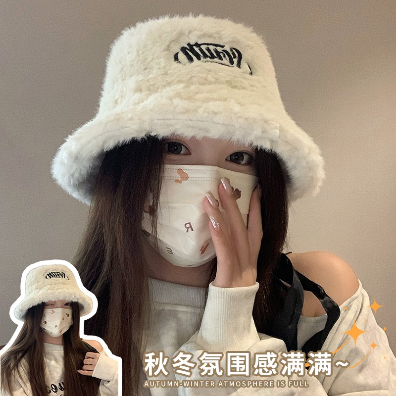 渔夫帽女士冬季新款时尚百搭加绒