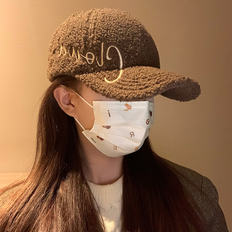 棒球帽女秋冬加绒时尚鸭舌帽