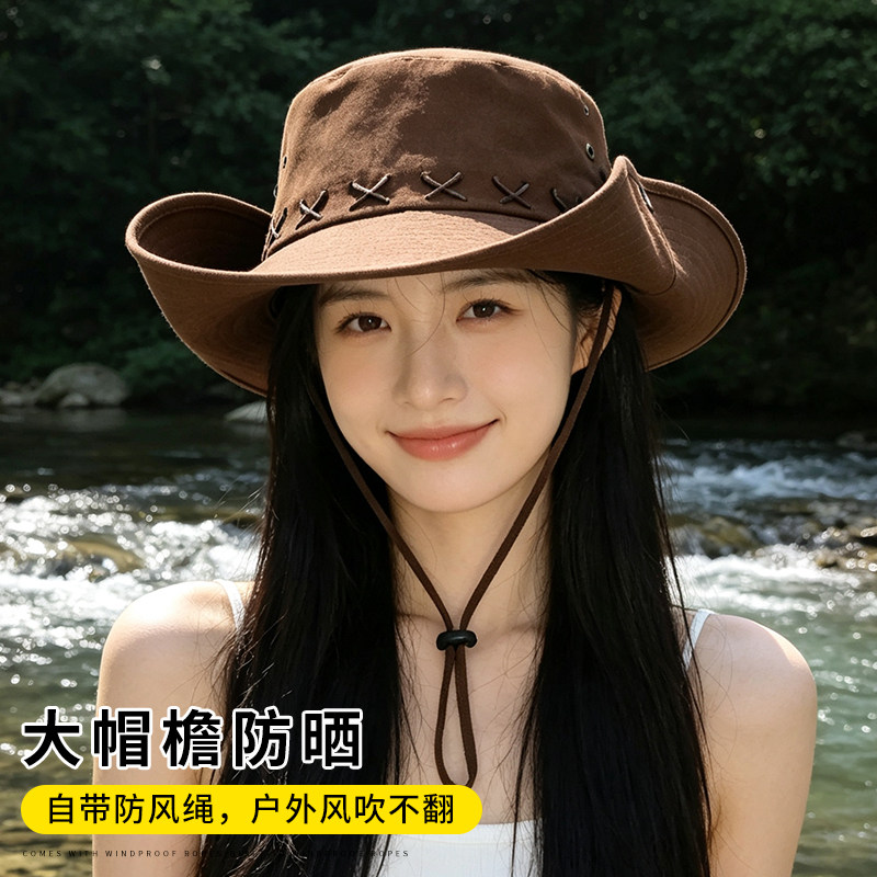 【大帽檐】西部牛仔帽遮阳防晒图片