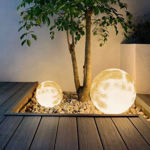 户外灯太阳能防水充电月球草坪灯