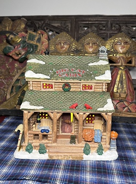 lemax复古乡村田园陶瓷咖啡发光桌面装饰场景房子城堡花园小屋