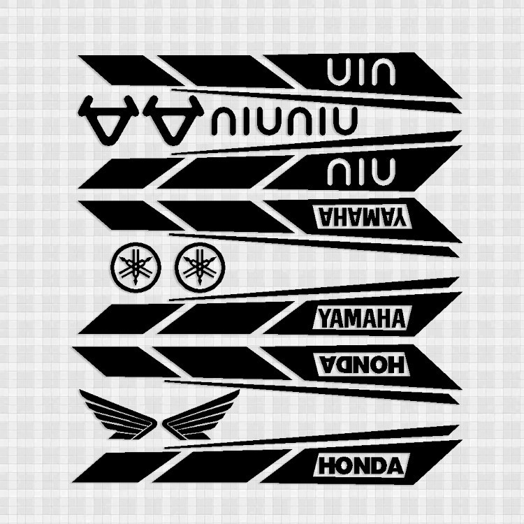 小牛 电动摩托车贴子 改装装饰反光防水创意个性贴画 车身贴纸