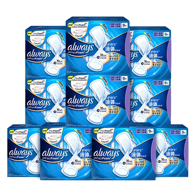 护舒宝液体卫生巾日用295mm90片