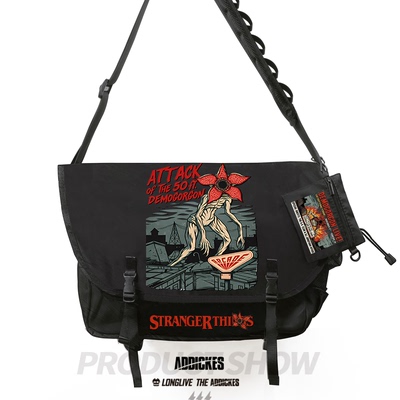 怪奇物语美剧周边欧美潮牌单肩包