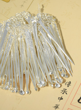 纯银手工迷你随身挖耳勺便携式