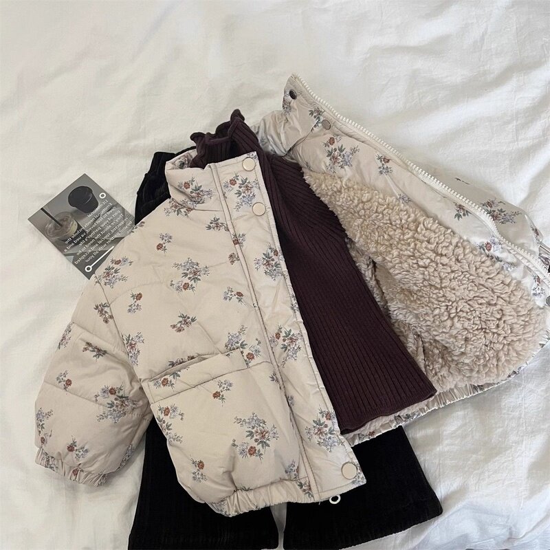 2025新款秋冬季女童高级感棉衣儿童宝宝冬装加厚加绒保暖棉服外套