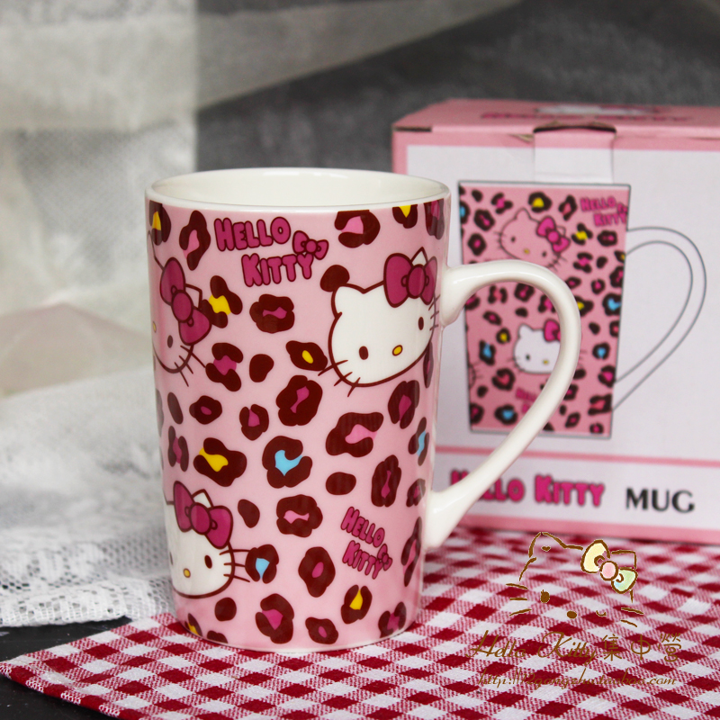Genuine License hellokitty Hello Kitty Red lips Leopard Ceramic cup originality gift milk Mugin the Tableware , Cup/Cups/Kettle , Mug  category - from Buy2taobao.com to provide professional Taobao agent buy service