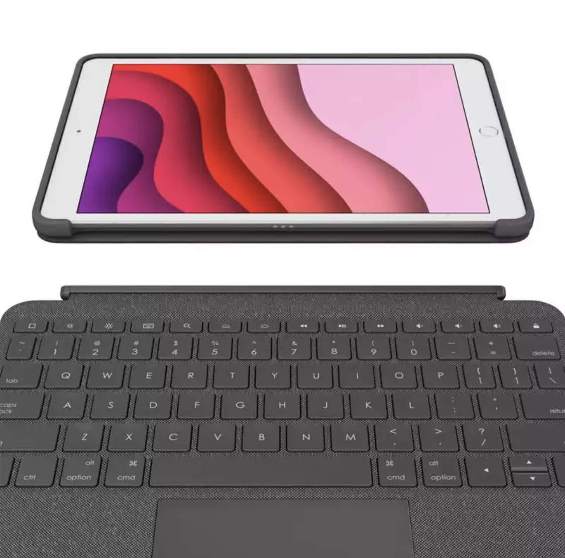 罗技ipad键盘ik1057分体式带触控板背光适用ipad789代18192020款
