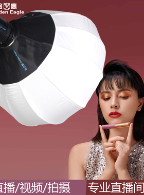 金鹰LED150W摄影灯补光摄像打光灯太阳灯人像视频服装直播间拍摄珠宝儿童柔光灯球形灯短视频 LED1500