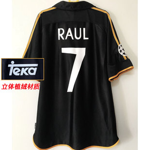 1999-00赛季皇马7号劳尔6雷多东4耶多卡洛斯客场复古足UETEEY球衣