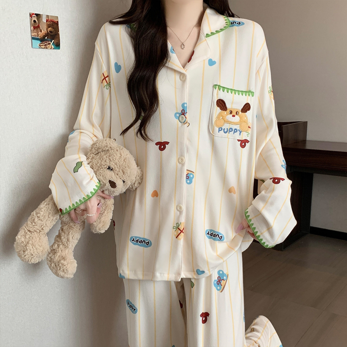 德绒睡衣女2026新款秋冬季可爱