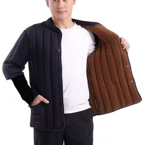 冬季中老年半袖棉马甲男坎肩加绒加厚加大码休闲护肩立领五分袖