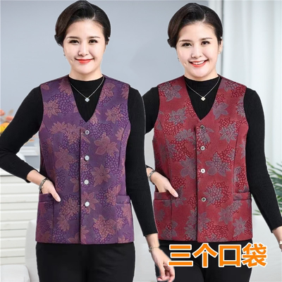 中老年女士马甲夏季薄款坎肩马夹