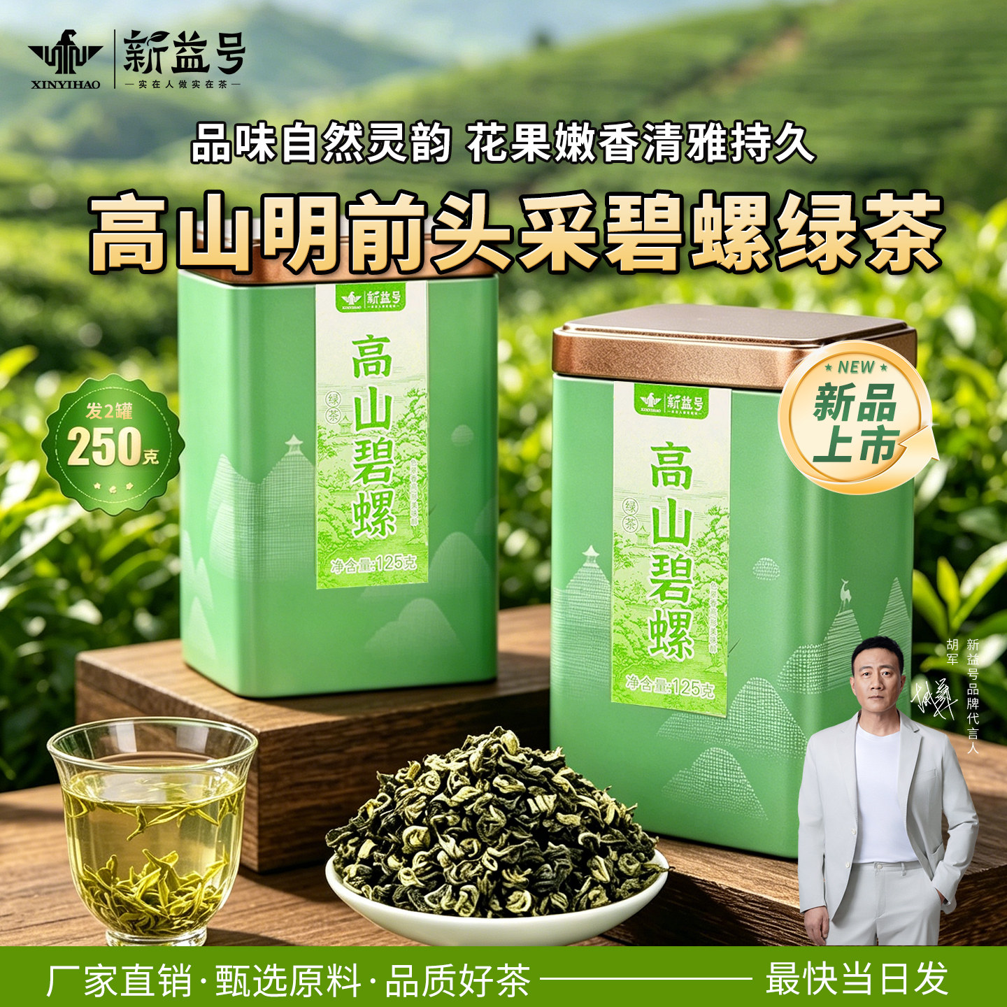 绿茶2026新茶新益号明前春茶碧螺春散茶毛尖冷泡茶云南茶叶自己喝