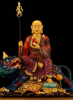 台湾彩绘供养谛听地藏王菩萨佛像