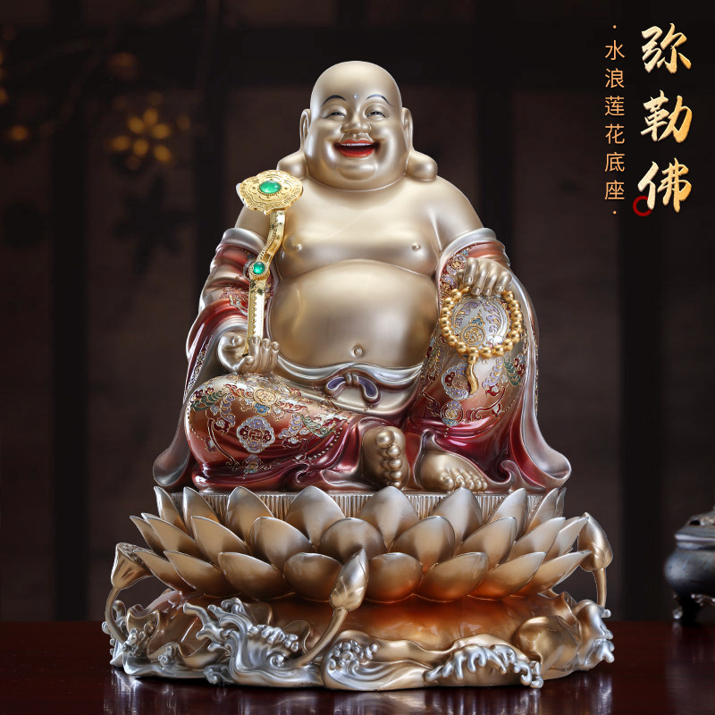 纯铜掐丝大肚弥勒佛菩萨像招财