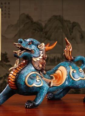 全铜貔貅摆件一对装饰品