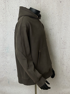 冬季多色铆钉装饰550G重磅加绒连帽卫衣简约宽松百搭基础情侣上衣