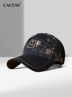 Taylormade品牌棒球帽复古花卉刺绣设计黑色和米白两款可选