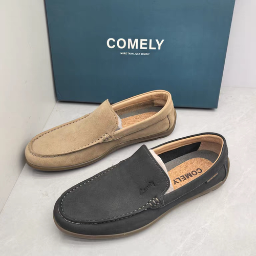 comedy/康莉撤柜断码秋季真皮圆头平底男士休闲运动鞋时尚懒人鞋