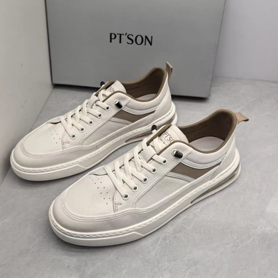 comedy/康莉撤柜断码春季真皮圆头平底男士休闲运动鞋时尚小白鞋