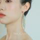 Two.L.Liu岛屿季 风系列蓝色流苏耳环原创设计高级感手工串珠耳饰