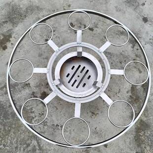 旋转柴火架子火锅架转转锅火坑架多功能转盘三角架烧烤架地火坑炉