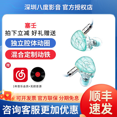 OpenAudiO 塞壬 独立腔体动圈 两定制动铁混合入耳式有线hifi耳机