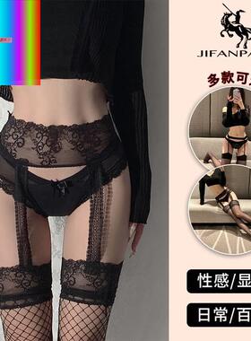 黑丝袜女薄款防勾丝纯欲超薄渔网袜0d透肉jk性感网红吊带黑色丝袜