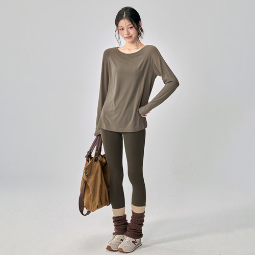 宽松健身服长袖套装女秋冬