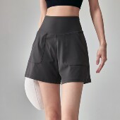 显瘦透气休闲健身裤 中裤 外穿夏户外 女跑步训练运动裤 宽松瑜伽短裤