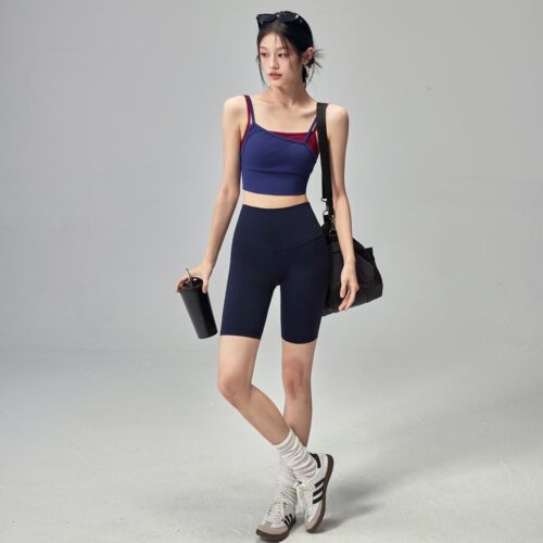 瑜伽服套装女带胸垫运动两件套夏