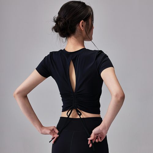 瑜伽服上衣女带胸垫普拉提训练