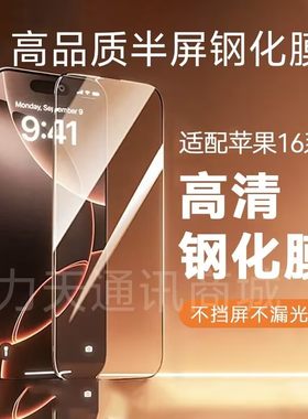高品质苹果钢化膜半屏玻璃高清膜